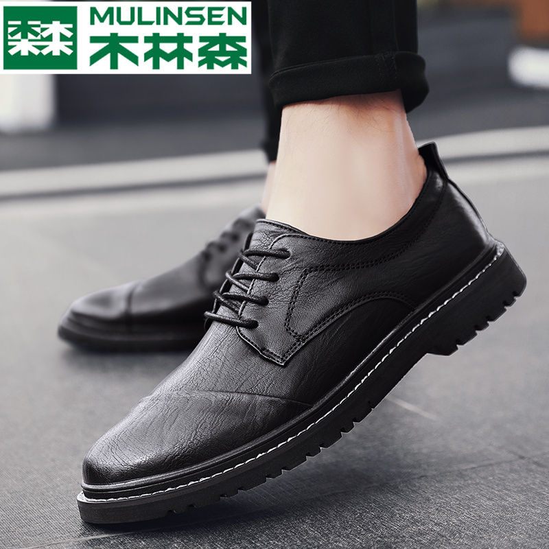 Wood Linson Men Shoes 2022 New Summer Breathable Inglén Wedding Shoes Genuine Leather Business Positive Clothing Casual Men's Leather Shoes