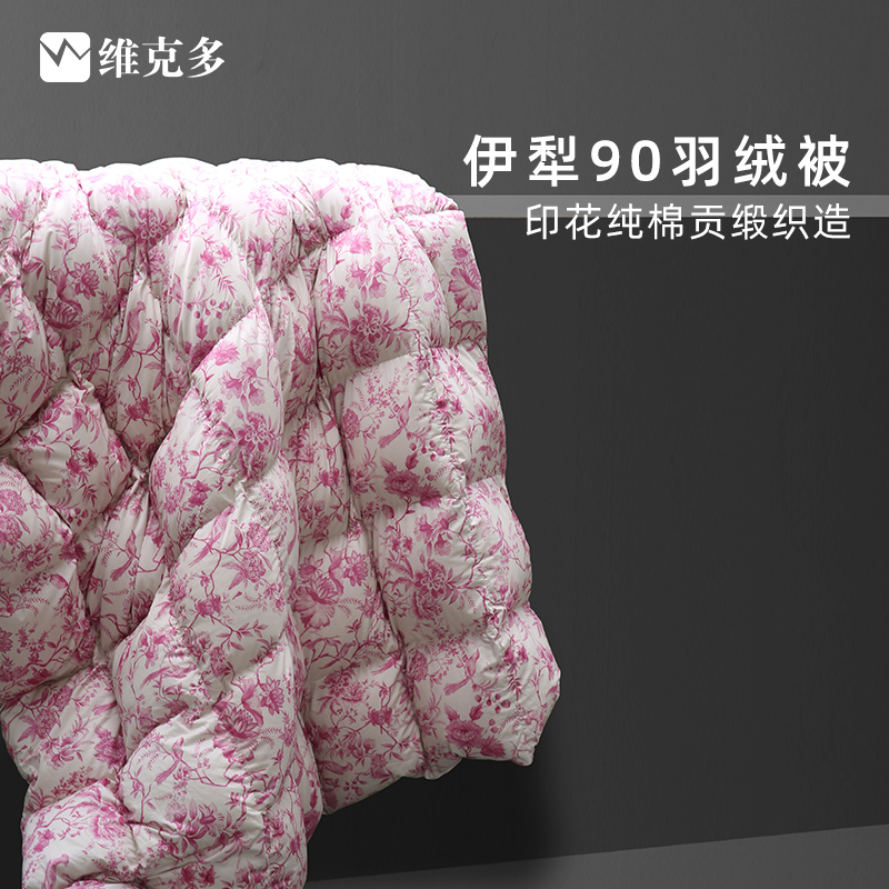 Victor Ili 90 grey goose down by goon satin spring autumn quilt with thickened down quilt covered with warm winter quilt core quilted by double quilt