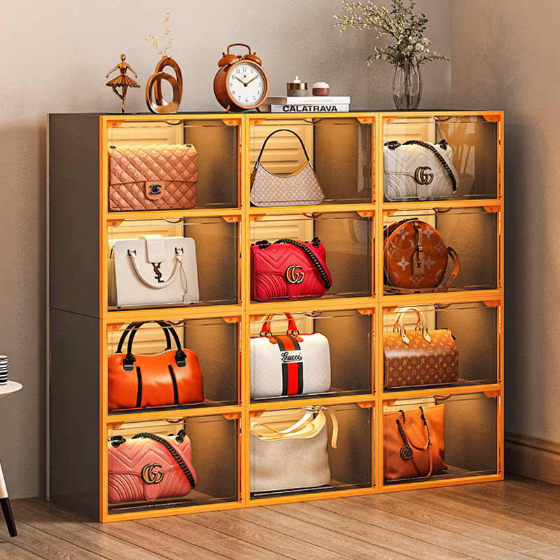 Bag containing cabinet Home Containing God Equipment Headboard Hanging Bag Containing box Deposit display Placing Bag's shelving shelf-Taobao