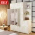 lắp ráp nhựa đơn giản tủ quần áo vải tủ quần áo đúp phòng ngủ không gian tủ tiết kiệm củng cố nền kinh tế hiện đại nhỏ gọn - Buồng tủ đầu giường Buồng