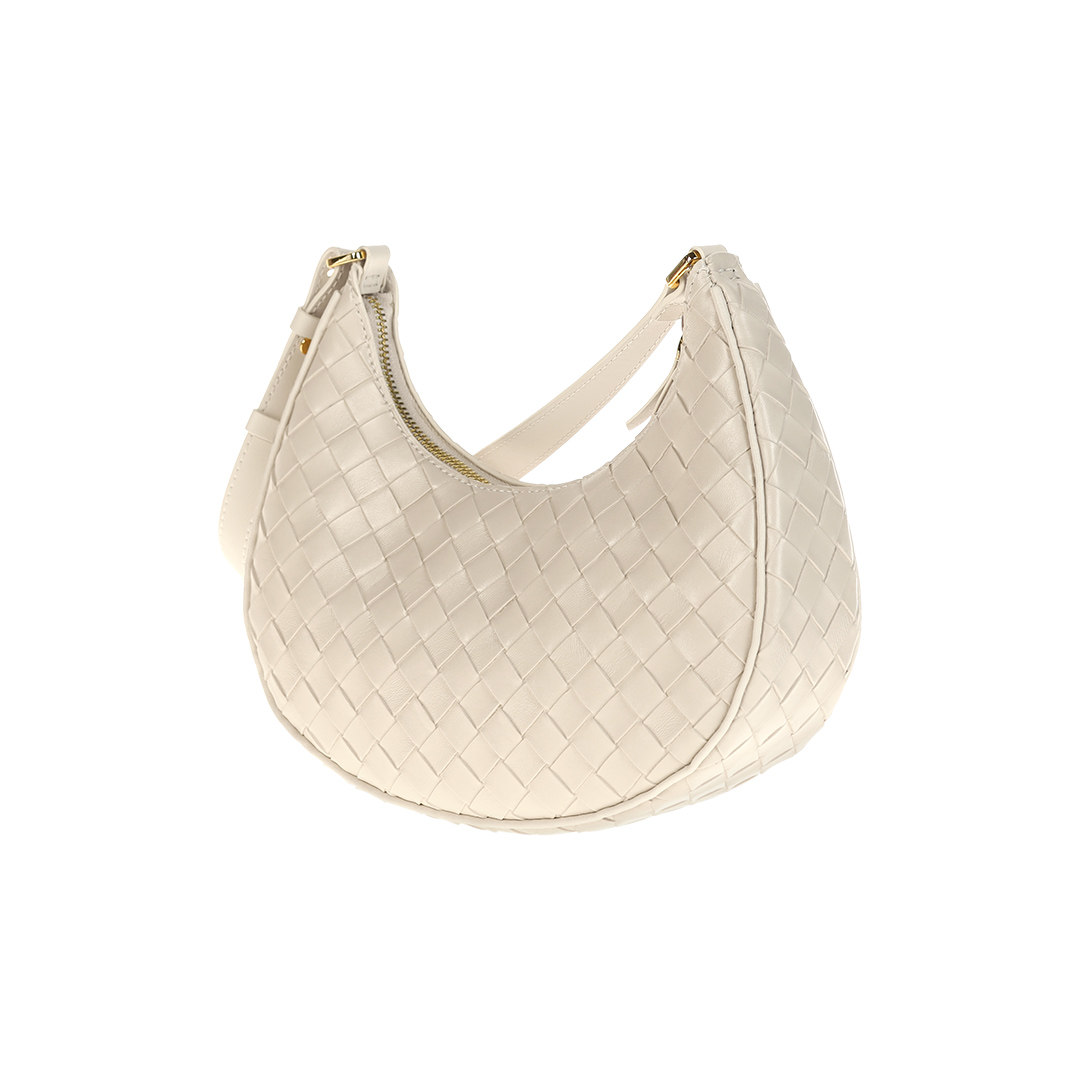 Chun Xiaoyu DIY Handwoven Bag Genuine Cowhide Pea Bag Shoulder Crescent Bag Self-Making Material Kit - Thumbnail 2