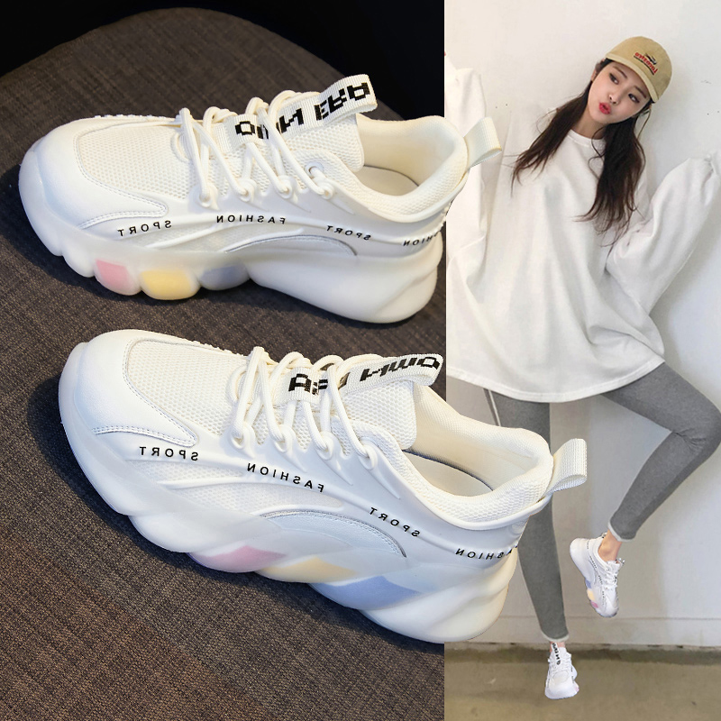 Dad shoes women's shoes 2022 new autumn popular all-match women's thick-soled casual sports small white shoes