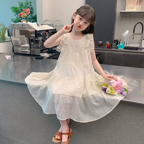 Юбка, летняя одежда, летнее детское платье, хлопковый наряд маленькой принцессы, в западном стиле