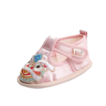 2024 Spring Baby Cloth Shoes Handmade Tiger Shoes Baby Girls 1 to 2 Years Old Tiger Head Shoes Antique Style Shoes