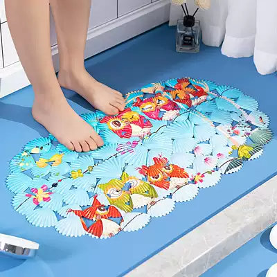 Qiya tasteless bathroom non-slip mat Bath shower mat Toilet powder room floor mat Doormat Suction cup non-slip mat