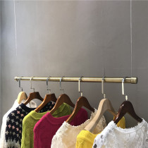 Clothing store hanger hanger steel wire display stand Qinggu ceiling hanging hanging wall hanging clothes pole childrens wall hanging