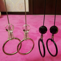 Clothing store hanging ring display rack Hanger hanging wire crystal hanging ring bead chain hanging clothes chain new style