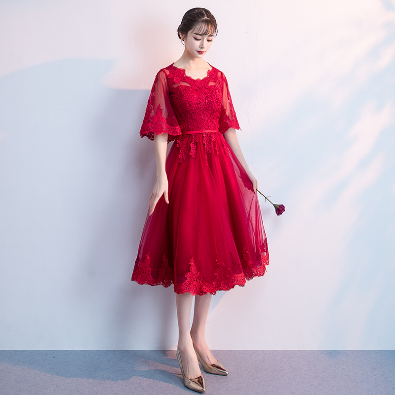 Robe de soirée manchon de cloche - Ref 3213112 Image 3