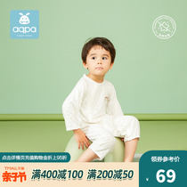 aqpa male and female baby long sleeve curved khagarment summer newpint children conjoined clothing thin air-breathable baby air conditioning