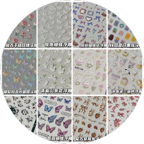 Xiaohongshu’s popular collection of cute retro manicure stickers with high-value gardenia and fresh camellia embossed stickers