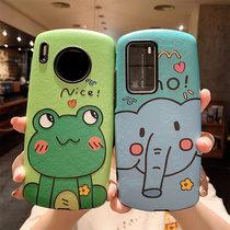Elephant frog is suitable for Huawei mate30 mobile phone case p40 silicone set mate40 soft shell p30 relief mate20 couple p20 mens and women pro cartoon p4