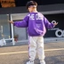 Điệu nhảy hip-hop mới của trẻ em Phiên bản Hàn Quốc của trang phục khiêu vũ jazz hip-hop Trẻ em nhảy múa mặc quần áo tập thể dục phù hợp với thủy triều đồ trẻ em đẹp Trang phục