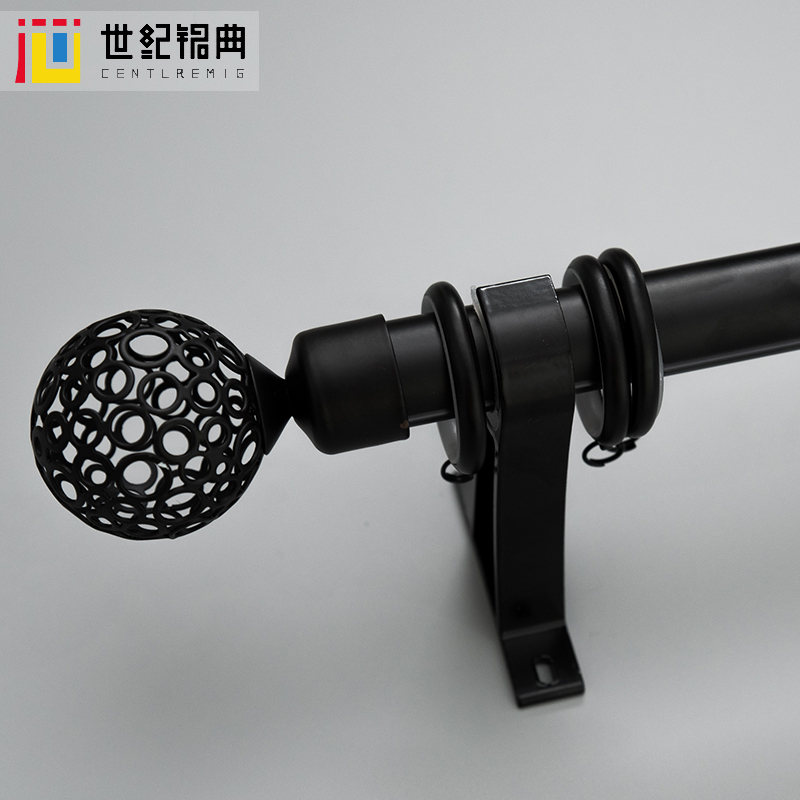 Curtain rod Rome rod Mute thickened curtain track rod Modern simple single rod double rod punch
