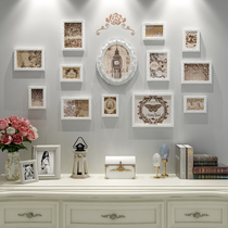  Sentua photo wall European-style living room background wall decoration modern simple solid wood photo frame combination restaurant photo frame wall