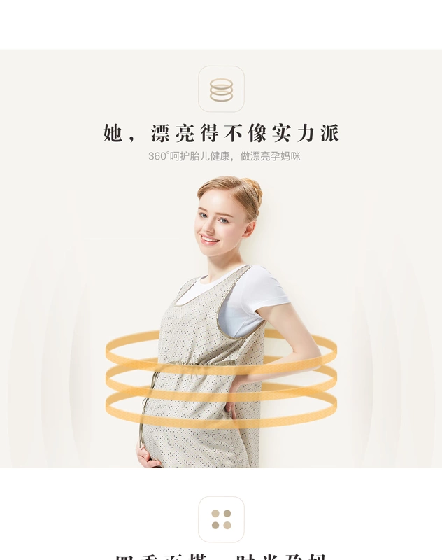 Trang phục bà bầu mật ong 2018 đầu tiên mặc bà bầu phóng xạ phù hợp với tạp dề váy bốn mùa mang thai