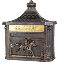 Customized house number European-style villa outdoor mailbox wall-mounted outdoor lockable rainproof community retro letter box mailbox