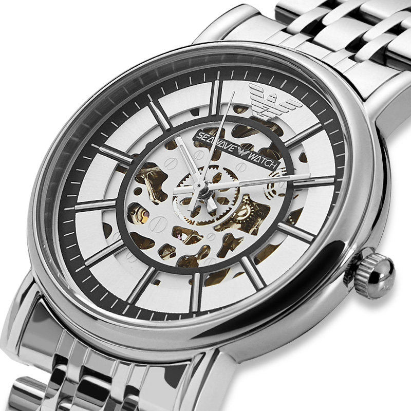 Armani Automatic Mechanical Watch Men's 2021 New Top Ten Hollow Brand Waterproof Men's Watches