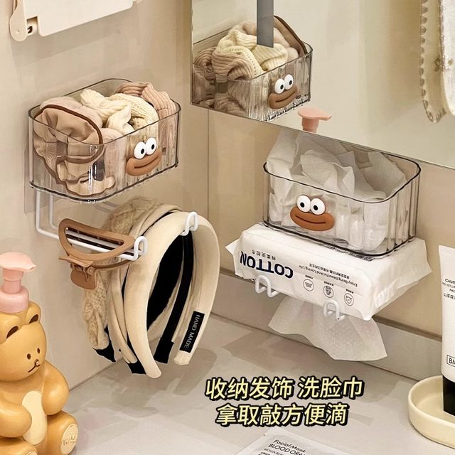 Cute wall-mounted hairband storage artifact hair accessories headband headband box hair ring hair clip shark clip jewelry storage rack