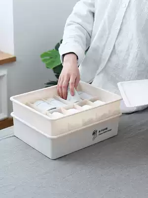 Underwear storage box Lingerie box drawer type plastic household finishing box storage box box split socks underwear storage grid
