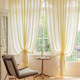 ຜ້າມ່ານ gauze beige curtain ins bedroom bay window balcony bay window gauze white screen light-impermeable partition dream curtain