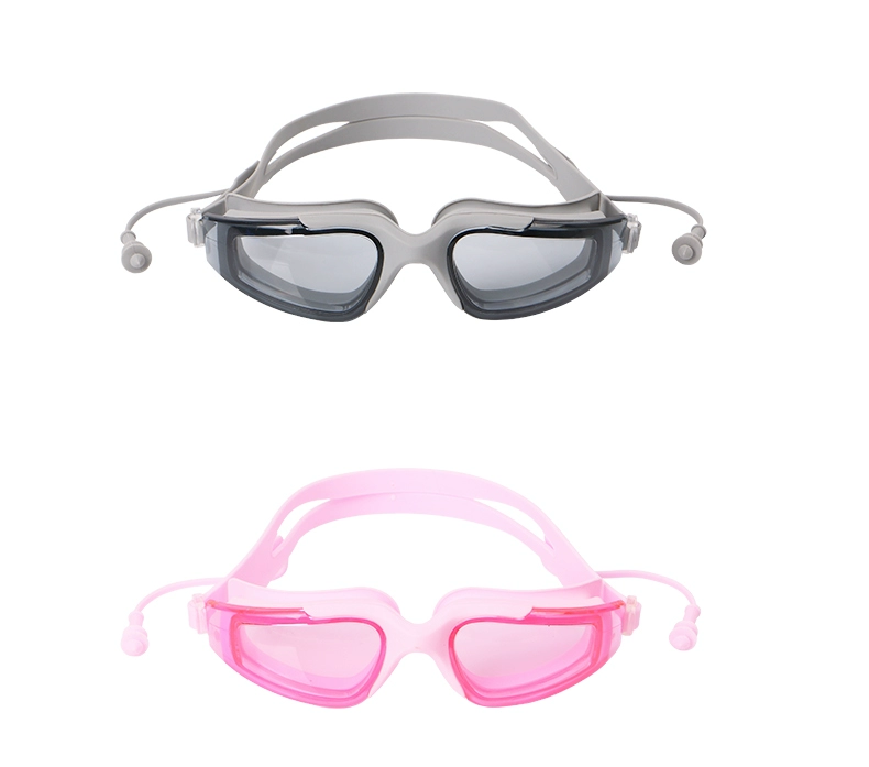 Kính bơi Tomore unisex khung lớn dẹt ánh sáng mạ kính chống nước chống sương mù HD thiết bị bơi