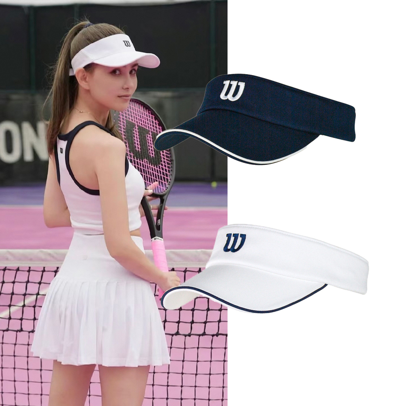 Ku Ling's Same Style Wilson New Topless Tennis Cap, Unisex, Breathable, Adjustable, Outdoor Sunshade
