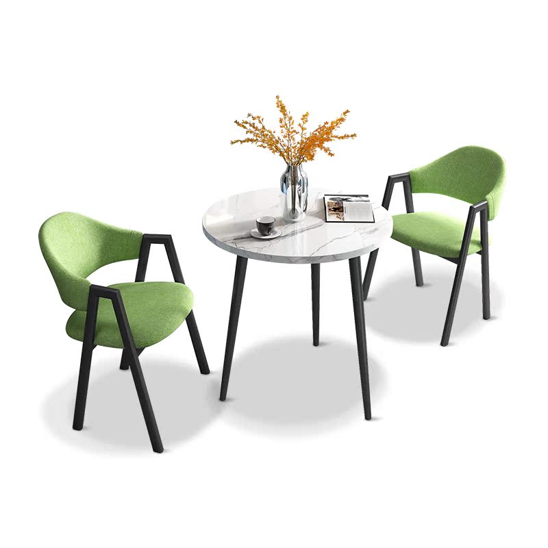 Business Talks Table And Chairs Combine Shops Reception Modern Minima Home small family Type Balcony Leisure Small Round Table Dining Chair