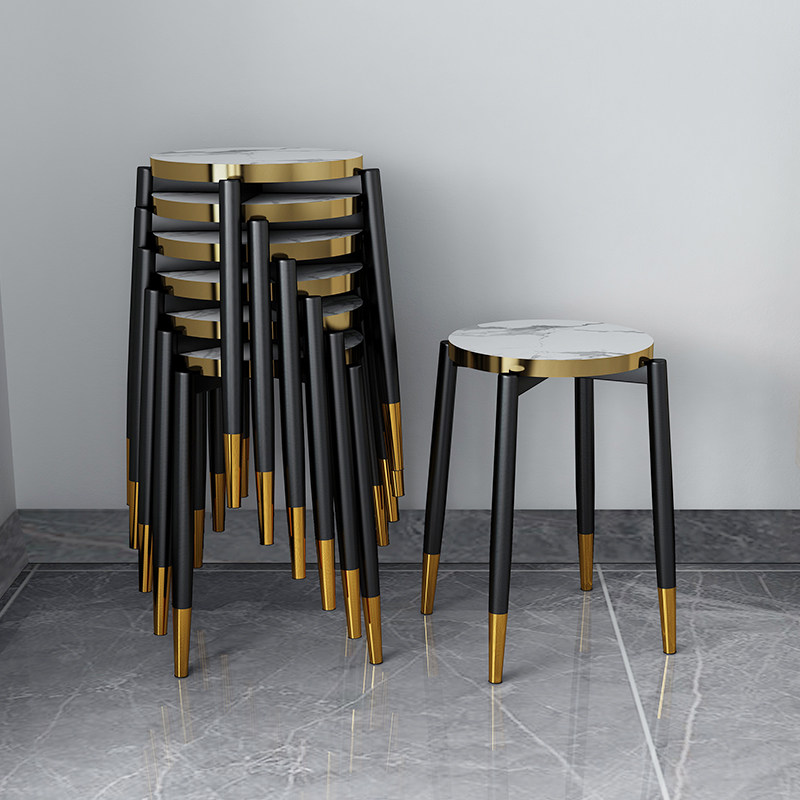 Light luxury simple living room household spare stool thickened low stool beauty small and exquisite negotiating can overlap minimalist bench