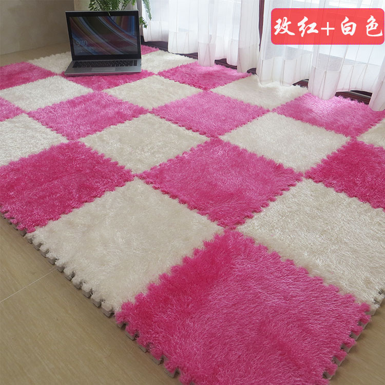 [Đặc biệt hàng ngày] khâu da lộn lưới đỏ thảm câu đố mat phòng ngủ đầy đủ thảm mat thảm lông