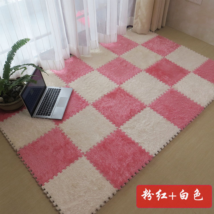 [Đặc biệt hàng ngày] khâu da lộn lưới đỏ thảm câu đố mat phòng ngủ đầy đủ thảm mat thảm lông