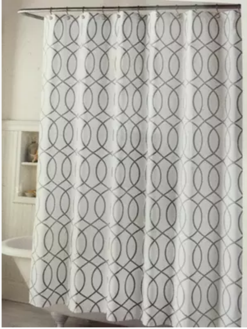 Foreign trade original tail single European simple gray arc polyester fiber curtain makeup room shower curtain