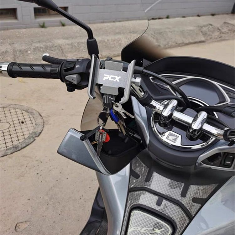 Applicable to Honda PCX150 PCX125 modified riding navigation fixed shockproof bracket mobile phone rack accessories