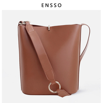Bucket bag female genuine leather tote bag fashion bag 2020 new trend messenger bag female wild shoulder bag female