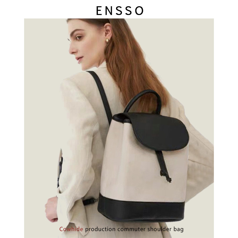 Genuine leather computer bag mac13-14-16 inch double shoulder bag female schoolgirl large capacity Shoulder Bag Woman double shoulder