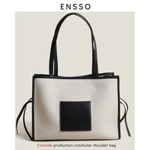 ENSSO tote bag 13 3-14 inch MAC computer bag 2021 new shoulder bag zipper large capacity bag women