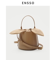  ENSSO small bag female summer small fresh 2021 new bucket bag female fashion leather messenger bag all-match ins