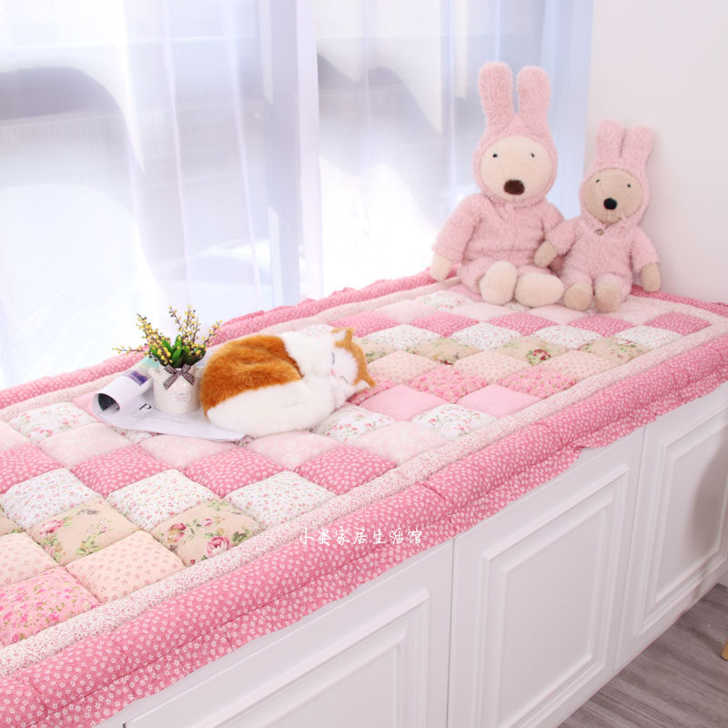 Han style plush floating window cushion window sill pad thickened anti-slip bedroom tatami baby anti-fall crawl mat set to do