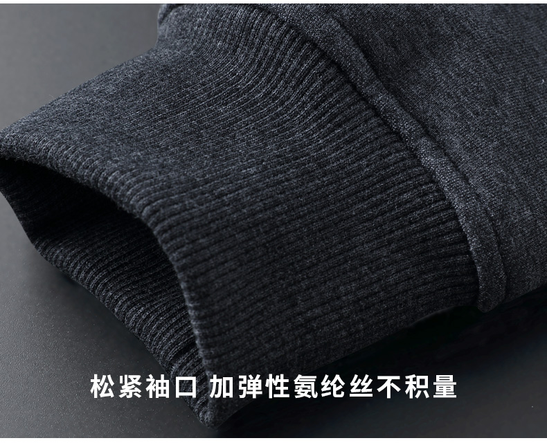 Áo len lông cừu mùa đông nam áo khoác trùm đầu áo len thể thao giản dị cộng với nhung dày ấm áp áo cotton trẻ trung áo khoác hoodie zip