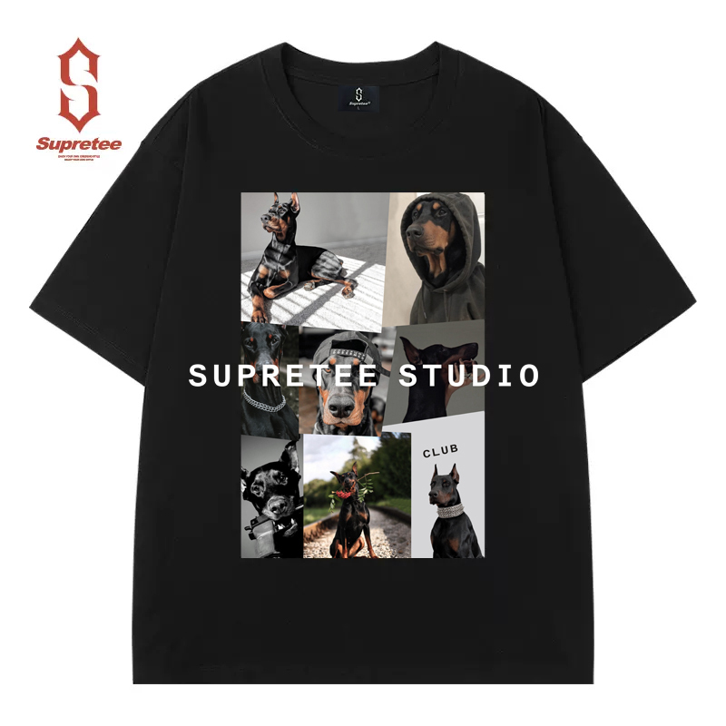 Trendy Men's Clothing Doberman Round Neck Short-Sleeve T-Shirt for Men, Plus Size, Extra Large, Loose Fit, Pure Cotton, Mid-Sleeve Trendy Men's Clothing Doberman Round Neck Short-Sleeve T-Shirt for Men, Plus Size, Extra Large, Loose Fit, Pure Cotton, Mid-Sleeve