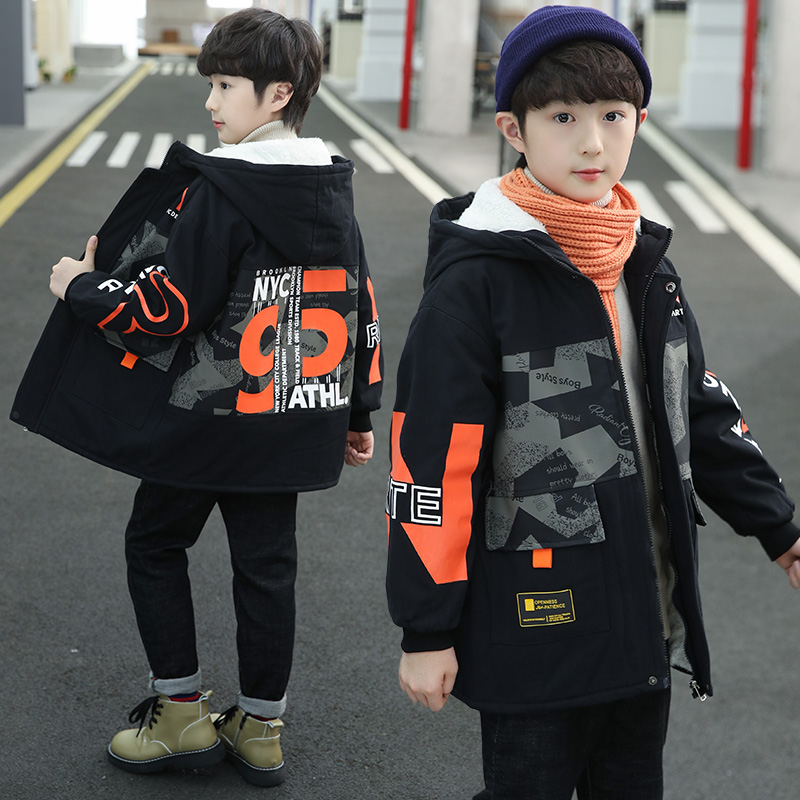 Boy coat autumn winter clothing 2023 new foreign air CUHK boy boy gush thickened autumn and Korean version children's blouses-Taobao