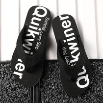 Herringbone drag male tide 2021 Summer new Korean version 100 lap clip Slippers Male personality Fashion outside wearing beach sandals