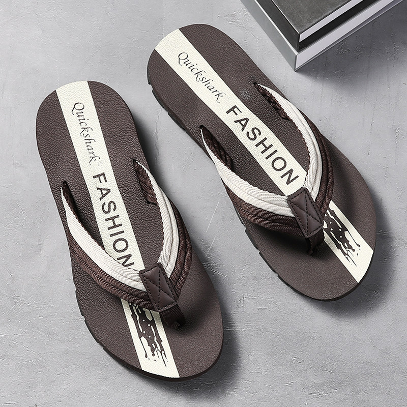 2021 new slippers men's summer non-slip flip-flops men's beach shoes trend personality Korean version of the angle sandals sandals