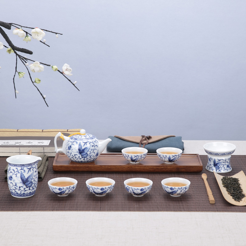 Celadon tea set kung fu tea set a complete set of ceramic cups domestic tea taking your up the teapot