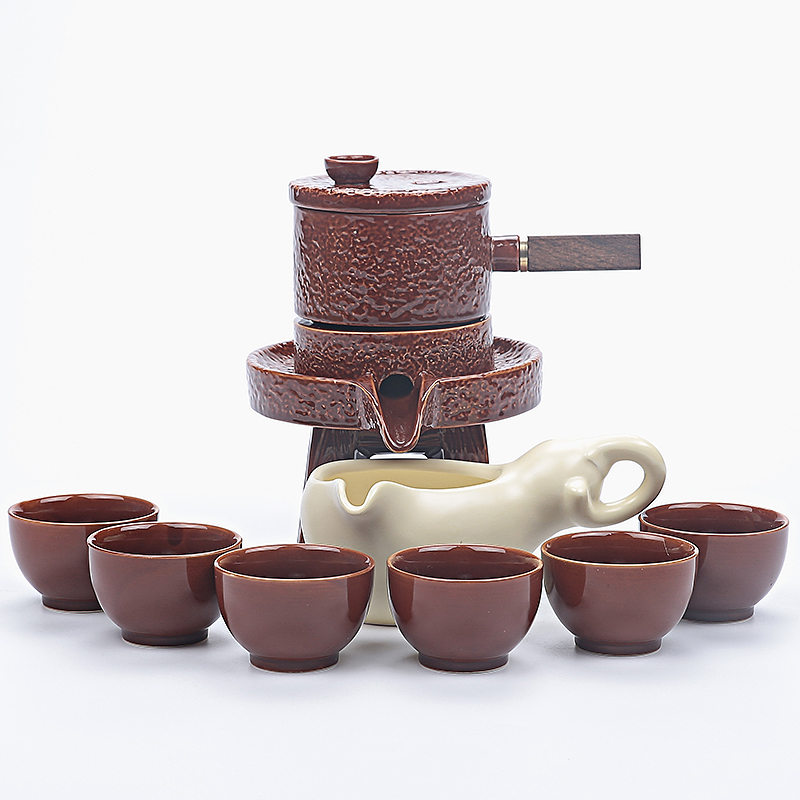 Stone mill automatic ceramic household black tea kungfu tea set lazy ceramic cups of a complete set of tea