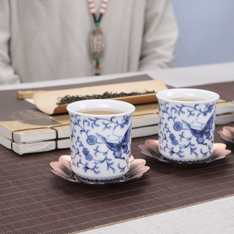 Xiang feng ceramic teapot large classical girder of blue and white porcelain pot of tea cups of a complete set of cool tea kettle