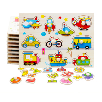 Isiduo wooden hand scratching board puzzle Wooden baby early education puzzle force childrens cognitive toy 1-2-3-4 years old