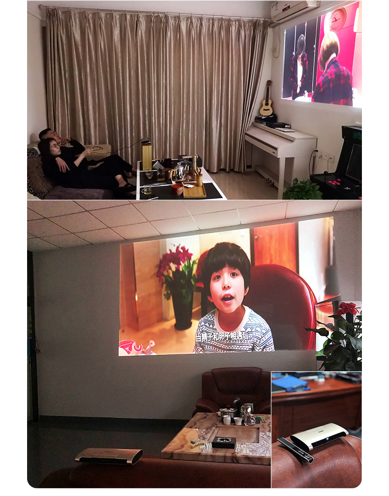 Máy chiếu JMGO nut M6 nhà nhỏ 1080P HD không dây wifi thông minh 3D rạp hát tại nhà điện thoại di động máy chiếu tường đúc nhà nhỏ cầm tay