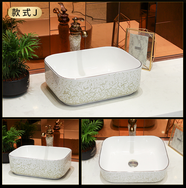 Light key-2 luxury Japanese contracted wind up phnom penh stage basin round ceramic single basin sinks the sink basin