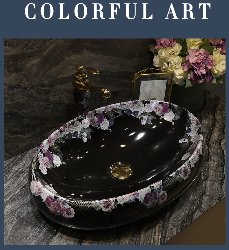 Ceramic art basin lavatory plate oval sink to wash your hands of household contracted the stage basin sink basin