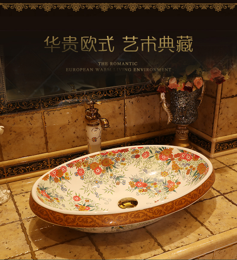 Basin of northern Europe on the rural contracted large art ceramic oval sink on the sink